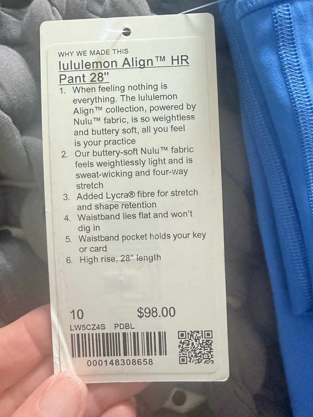 Lululemon Align, 28”, size 10, PDBL, NWT - Picture 2 of 2